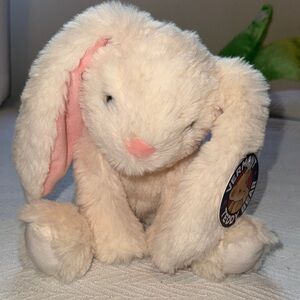 Vermont Teddy Bear Cream and Pink Plush Bunny